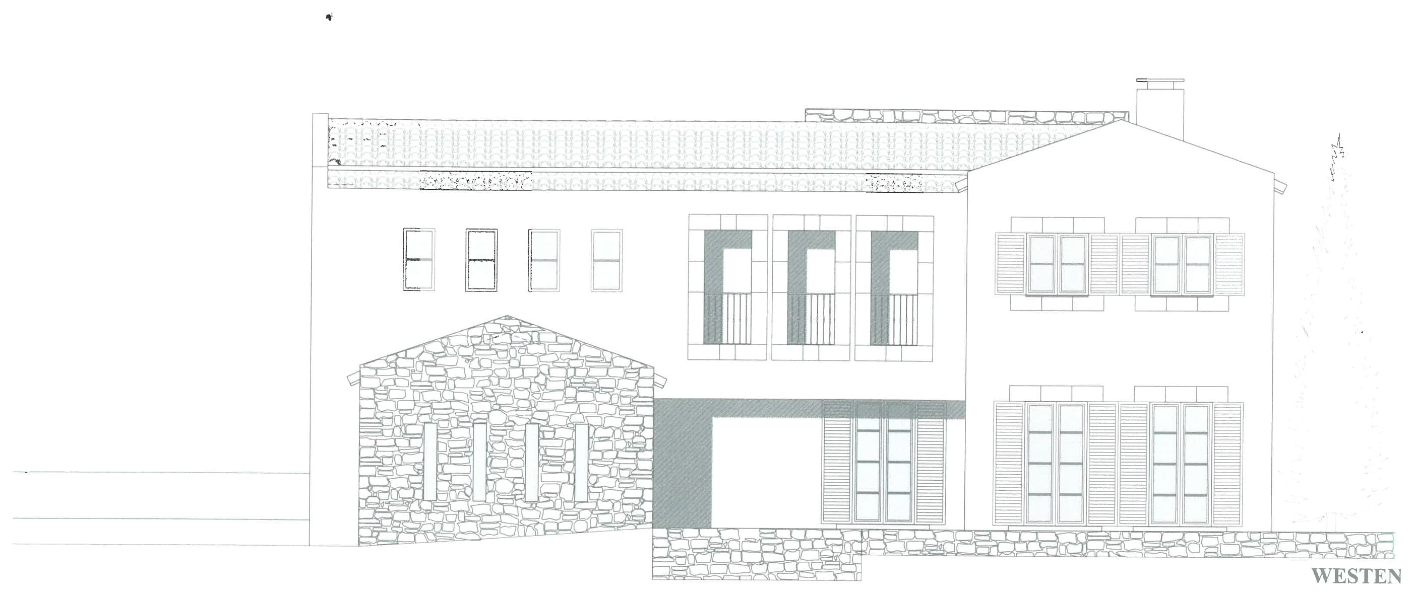 Historic West elevation for Property I