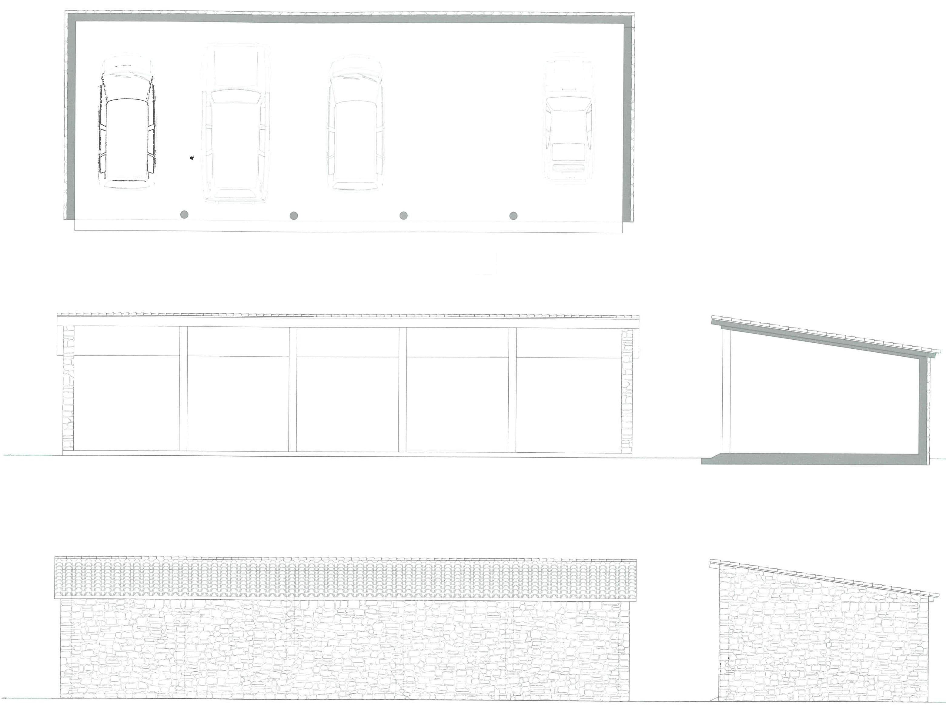 Historic Garage and carport for Property II