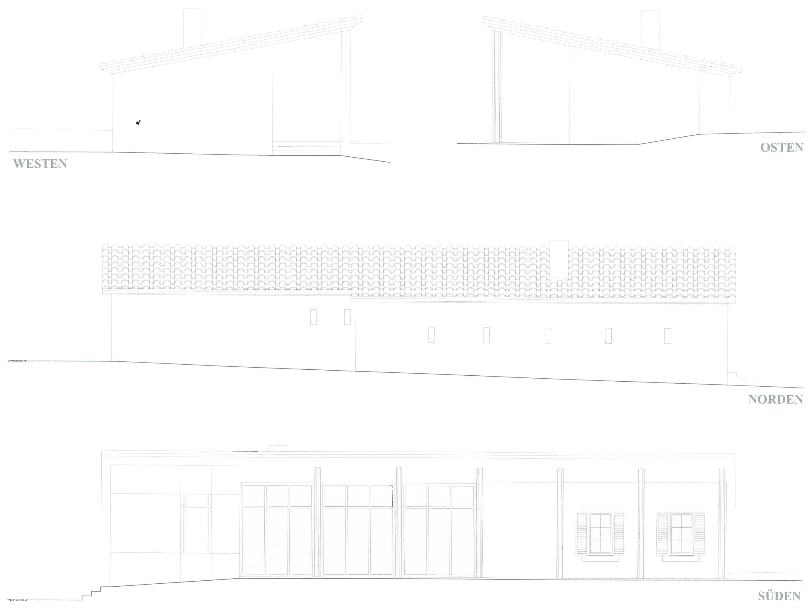 Historic Outbuilding elevations for Property III
