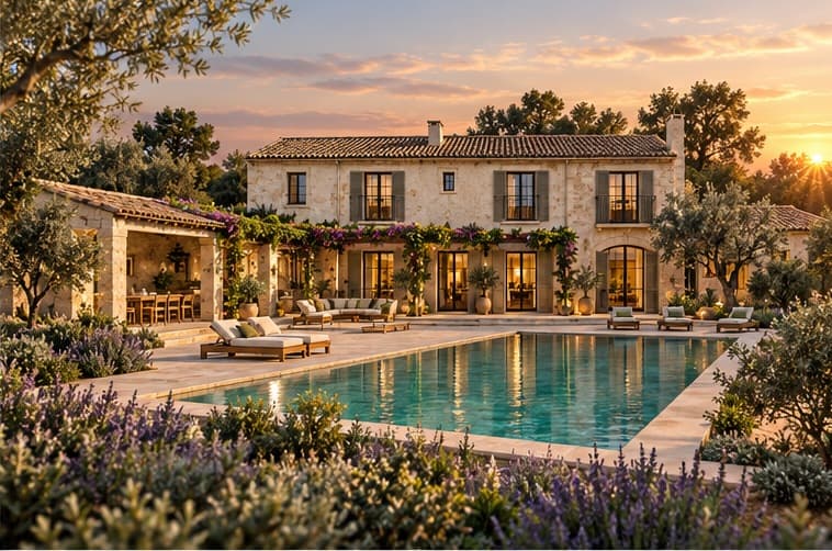 Architectural visualization of the original rehabilitation proposal for the historic finca at Property III